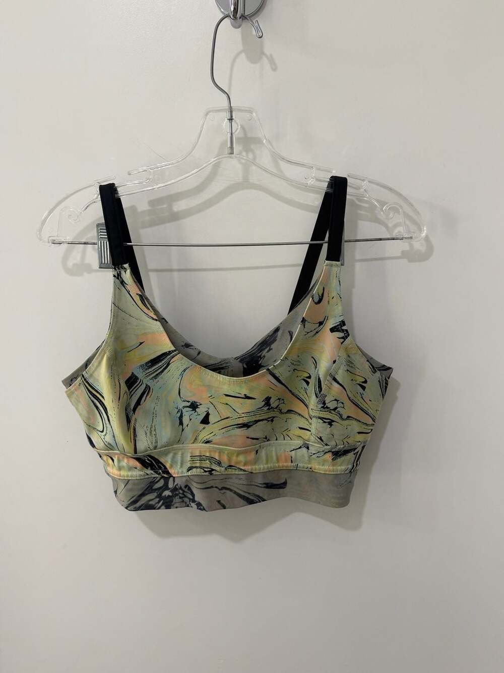 Free People Movement Longline Marble Print Sports Bra